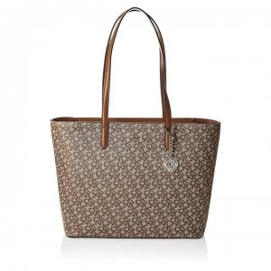 Image of DKNY Coated logo large shopper tote - Chino Drift QLB