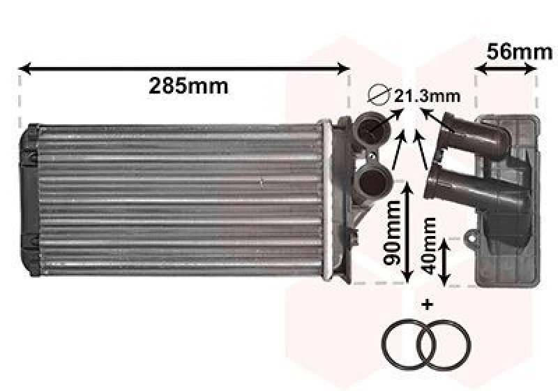 Image of VAN WEZEL Heater matrix VAN WEZEL 09006239