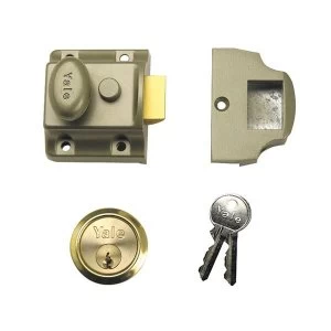 Image of Yale Locks 706 Traditional Nightlatch 40mm Backset ENB Finish Box