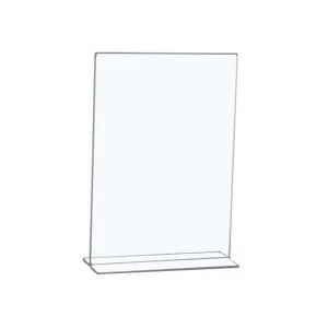 Image of 5 Star Office Sign Holder Portrait Stand Up A4 Clear