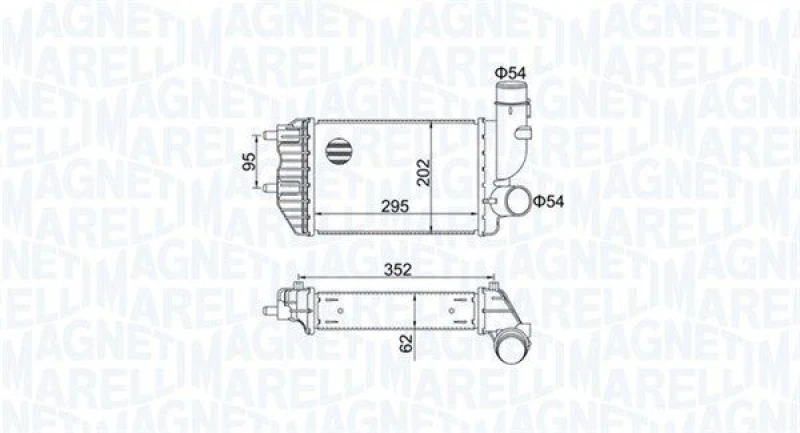 Image of MAGNETI MARELLI Intercooler MAGNETI MARELLI 351319205000