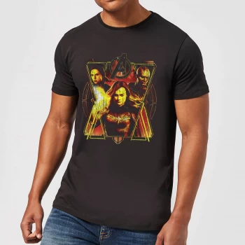 Image of Avengers Endgame Distressed Sunburst Mens T-Shirt - Black - 3XL - Black