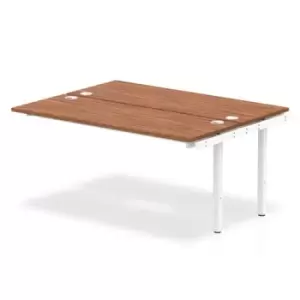 Image of Impulse Bench B2B Ext Kit 1600 White Frame Office Bench Desk Walnut