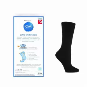 Image of IOMI Footnurse Extra Wide Oedema Socks - Black - 4 - 8
