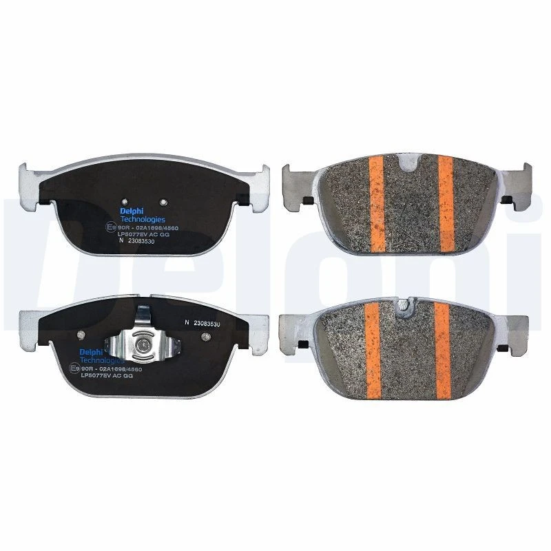 Image of DELPHI LP5077EV Brake pad set without accessories, with anti-squeak plate Brake Pad Set,disc brake (402)
