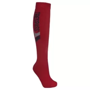 image of Trespass Adults Unisex Tech Luxury Merino Wool Blend Ski Tube Socks (3/6 UK) (Red)