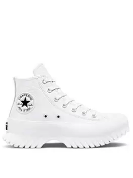 image of Converse Chuck Taylor All Star Lugged Leather Hi-Tops - White, Size 6, Women