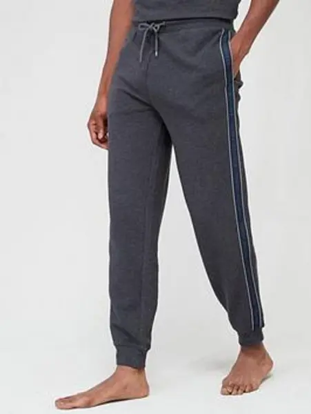 Image of Tommy Hilfiger Taped Logo Lounge Pant - Dark Grey, Size L, Men