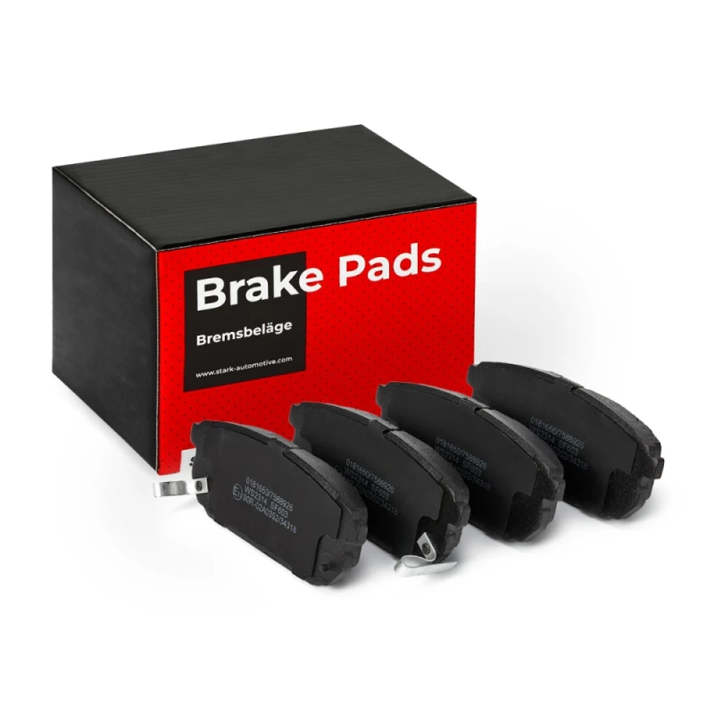 Image of STARK SKBP-0010240 Brake pad set Rear Axle, with acoustic wear warning, without accessories Brake Pad Set,disc brake (402)