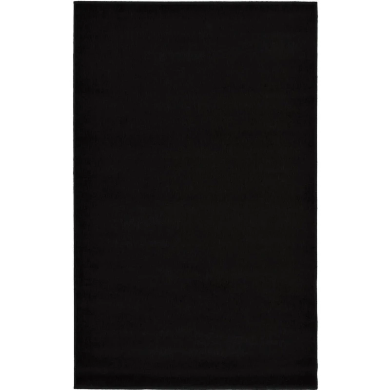 Image of THE RUGS Maestro Collection Solid Design Rug in Black Size: 200cm x 290cm Black Unisex 200cm x 290 cm