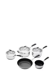 image of 5 Piece Deluxe Stainless Steel Cookware Set