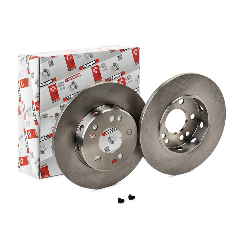 Image of FERODO DDF124 Brake disc solid, Oiled, with bolts/screws Brake Disc (82)