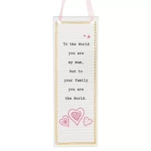 Image of Thoughtful Words Mother's Day Rectangle Plaque Mum/World