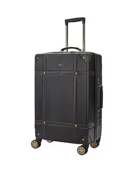 image of Rock Luggage Vintage PY99002 8 Wheel Medium Black Suitcase