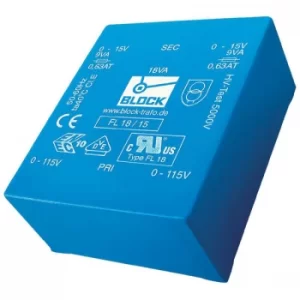 Image of Block FL 30/9, 30 VA low profile PCB transformer 2 x 115 V to 2 x 9 V
