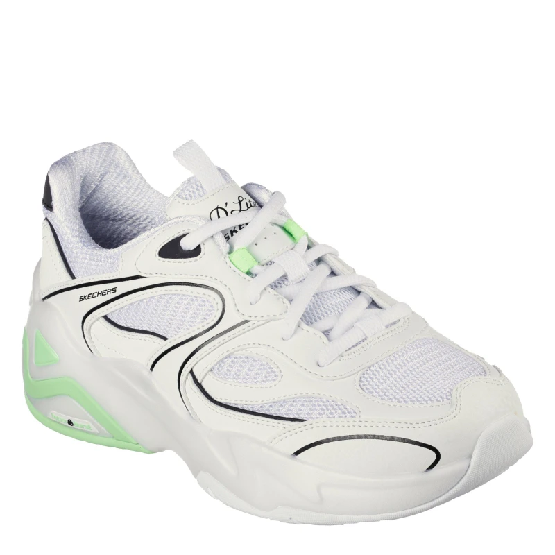 Image of Skechers Womens DL Hyperburst Slip On Trainers White/Lime female 2 (35)