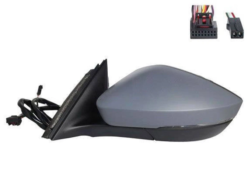 Image of ALKAR 6140735 Wing mirror Right, Electric, Convex, primed Outside Mirror (50)