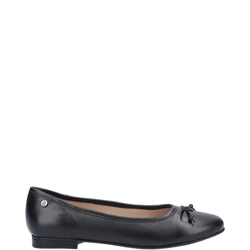 Image of Hush Puppies Womens Naomi Leather Slip On Ballet Shoes UK Size 6 (EU 39) BLACK HUS335-BLACK-6