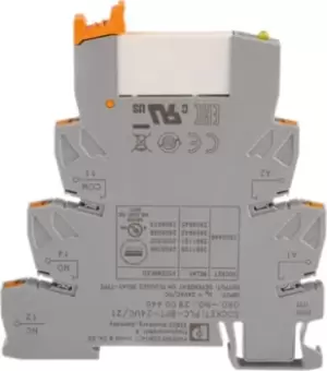 Image of Phoenix Contact PLC-RPT- 24UC/21 Series, 24V ac/dc SPDT Interface Relay Module, Surface Mount Terminal, DIN Rail