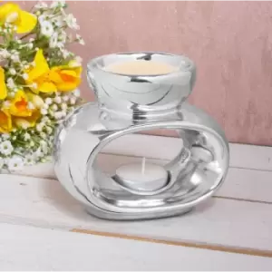 Image of Ceramic Wax/oil Warmer Silver Orb Design by Lesser & Pavey