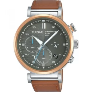 Image of Mens Pulsar Solar Powered Watch