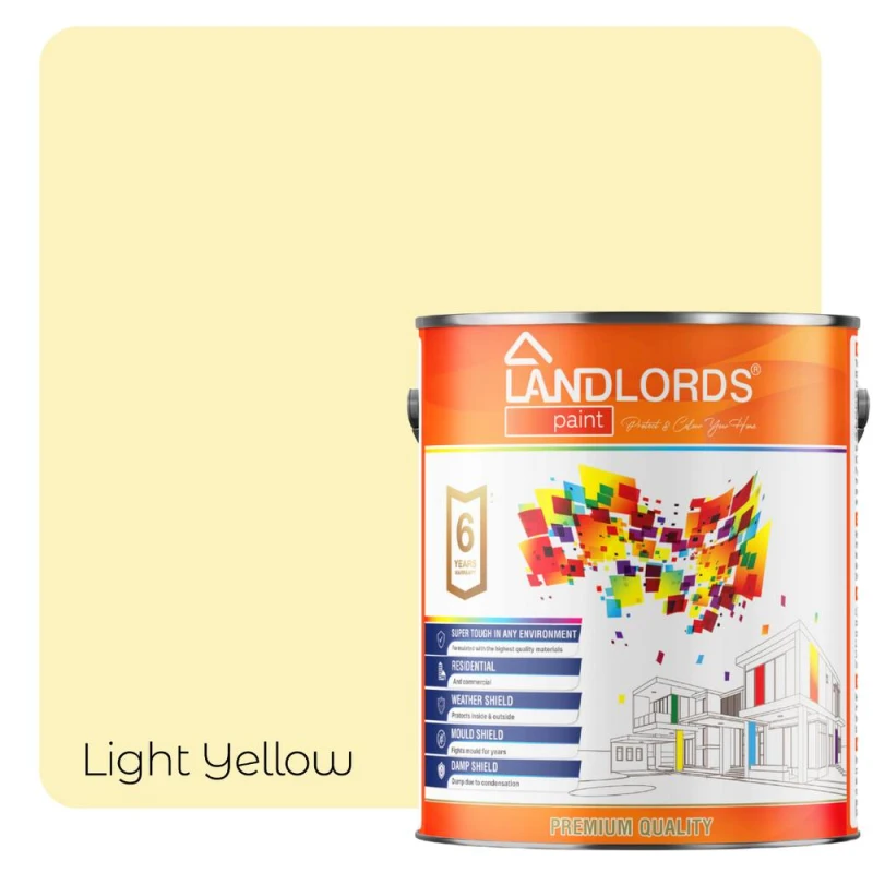 Image of LANDLORDS PAINT One Coat Paint - 20L in Light Yellow Light Yellow Unisex 20L