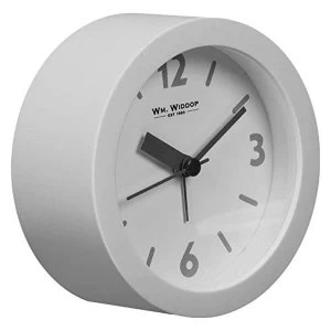 Image of Round Alarm Clock with Sweep Movement - Grey