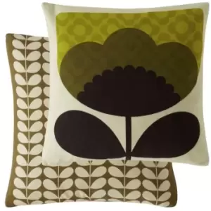 image of Orla Kiely Spring Bloom Seagrass Cushion, Cotton