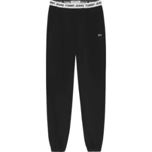 Image of Tommy Jeans Tjw Logo Waistband Sweatpant - Black