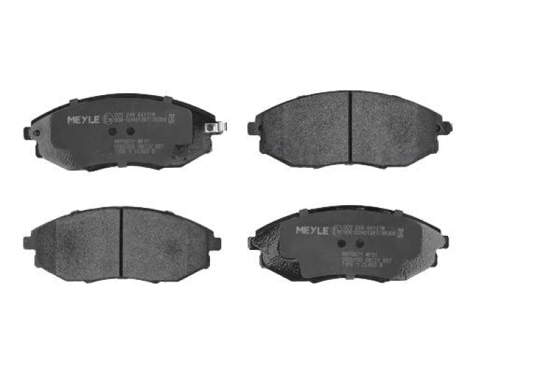 Image of MEYLE 025 248 6417/W Brake pad set Front Axle, with acoustic wear warning, Original Quality, with anti-squeak plate Brake Pad Set,disc brake (402)