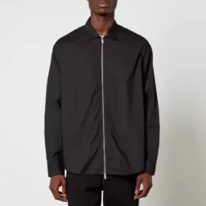 Image of Armani Exchange Mens Zipped Long Sleeved Shirt - Black - L