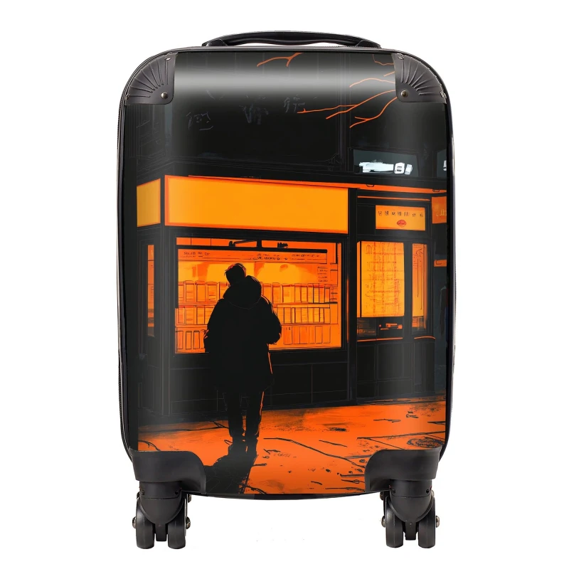 Image of Designer Luggage Dante Mercer: 00030 Suitcase in Orange Size: Large Orange Unisex Large