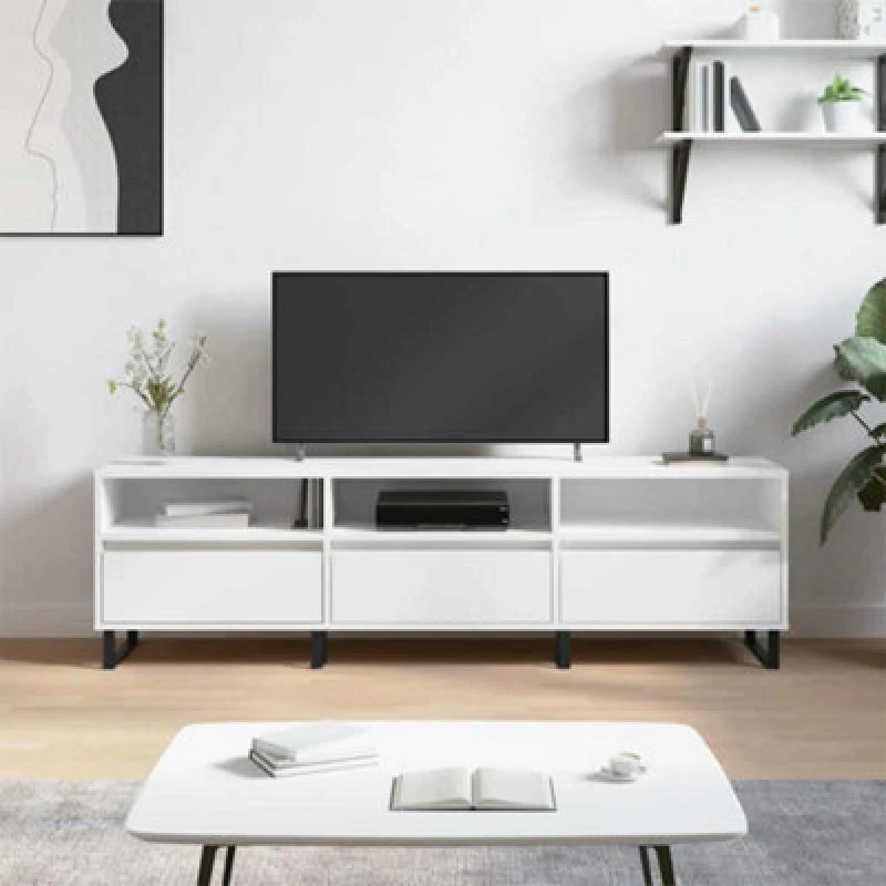 Image of VIDAXL TV Cabinet White 150x30x44.5cm Engineered Wood Vidaxl 8720845875275