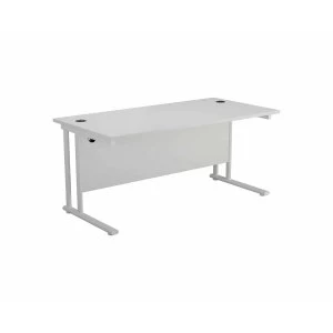 Image of TC Office Start White Cantilever Frame Desk 1800x800mm, White