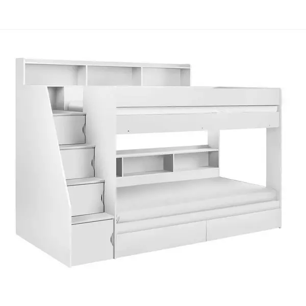 Julian Bowen Camelot Staircase Bunk All White CAM810