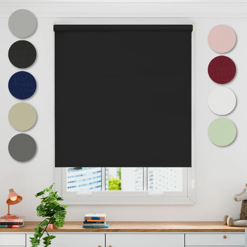 Image of Emma Barclay Blackout Roller Blind Thermal Black unisex 120cm