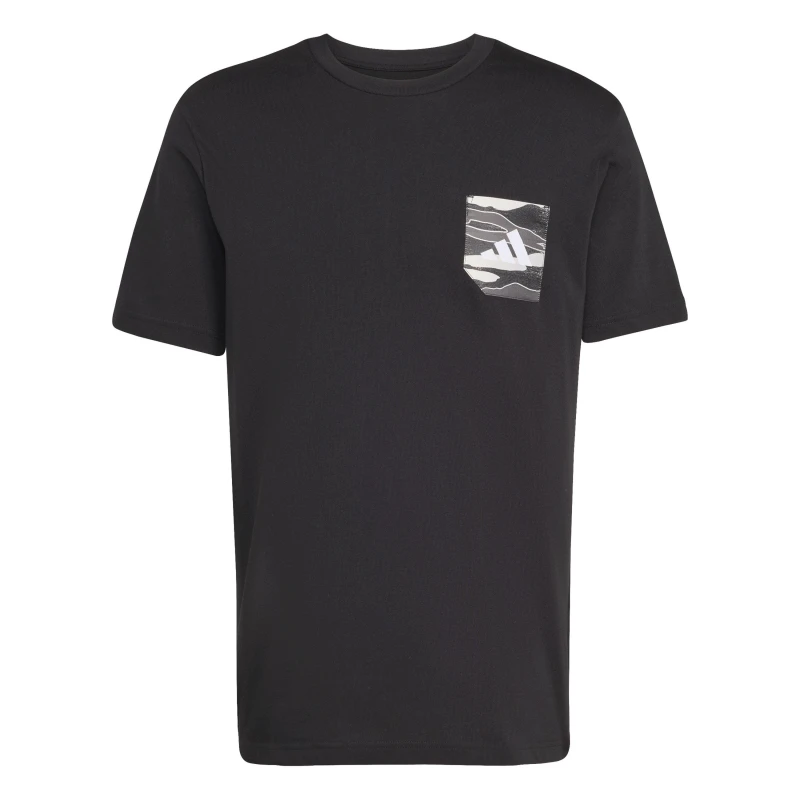 Image of adidas Graphic Logo T-Shirt Mens Black Pocket male XL