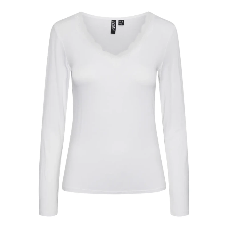 Image of Pieces Womens long sleeve T-Shirt Pieces Barbera Blanc Female L