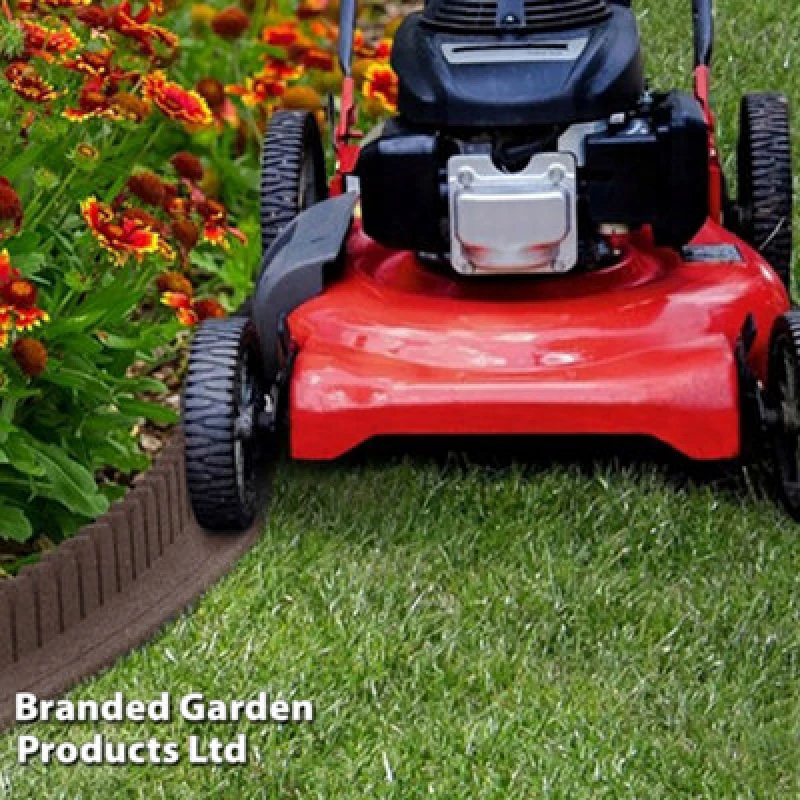 Image of Primeur 1 x Lawnmower Friendly Border Edging - Earth, Brown KF3990