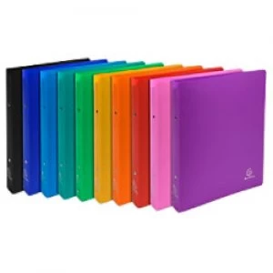 Image of Exacompta Ring Binder Opaque 54699E Polypropylene A4+ 30 mm 2 ring Assorted Pack of 20