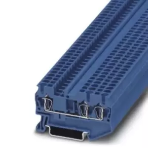 Image of Phoenix Contact Blue ST 2.5-TWIN BU Feed Through Terminal Block, 28 12 AWG, 800 V