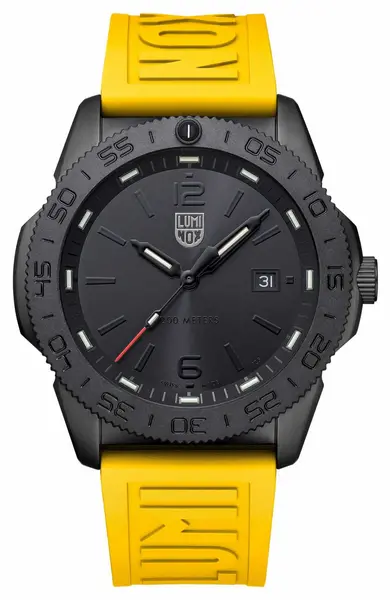 image of Luminox XS.3121.BO.GF Mens Pacific Diver Black and Yellow Watch