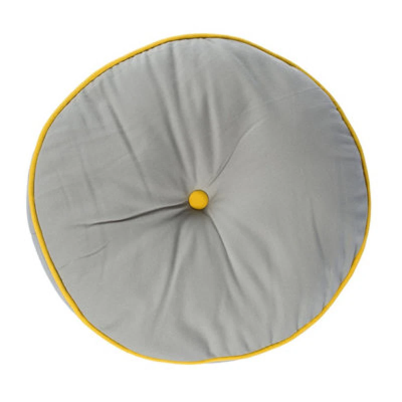 Image of Homescapes Round Floor Cushion Grey