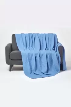 Image of Organic Cotton Waffle Blanket/ Throw