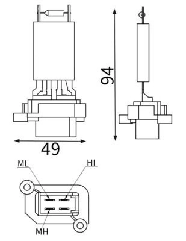 Image of Blower motor resistor MAHLE ABR 180 000S