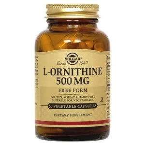 Image of Solgar L Ornithine 500 mg Vegetable Capsules 50 Capsules