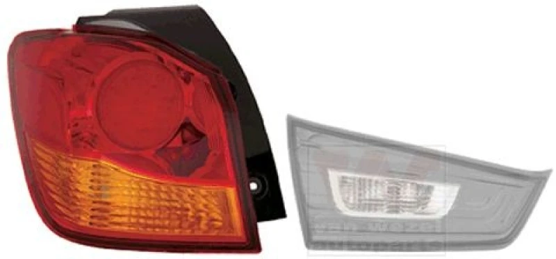 Image of VAN WEZEL 3201931 Rear light without bulb holder, Left, W21W Combination Rearlight (391)