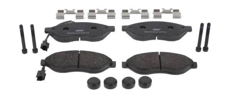 Image of JURID 573260J Brake pad set incl. wear warning contact, with brake caliper screws Brake Pad Set,disc brake (402)