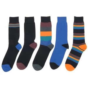 image of Wildfeet 5 Pack Mixed Socks - Navy