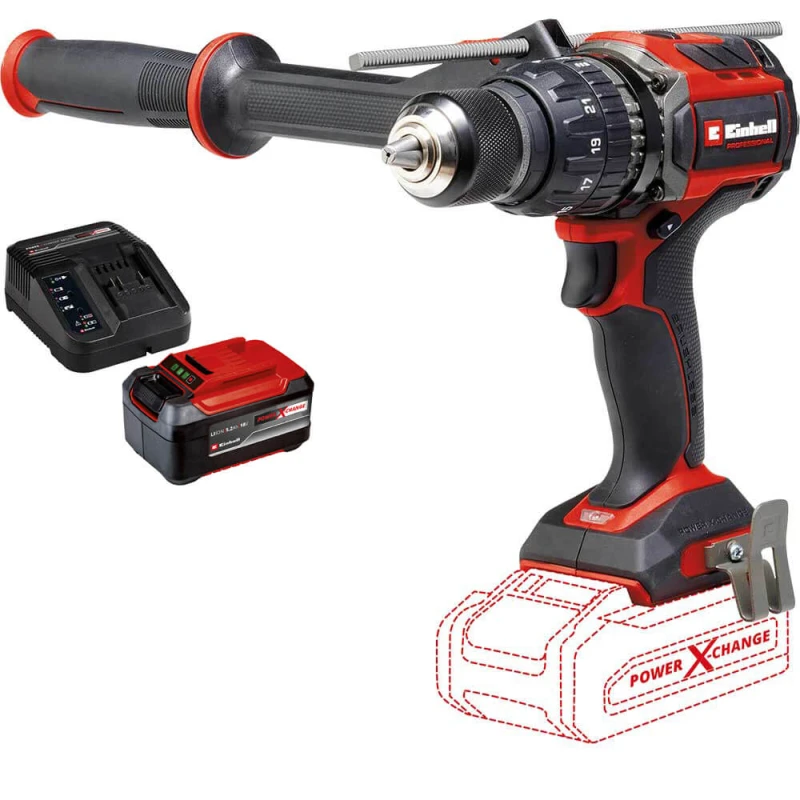 Image of Einhell Professional TP-CD 18/120 Li-I BL 18v Cordless Brushless Combi Drill TP-CD 18/120 Li-I BL Batteries: 1 x 5.2ah Li-ion